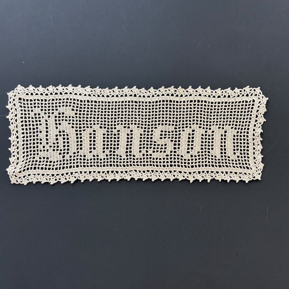 HANSON Handmade Doily Ecru Crochet Lace Cottagecore Country Granny Wedding Gift